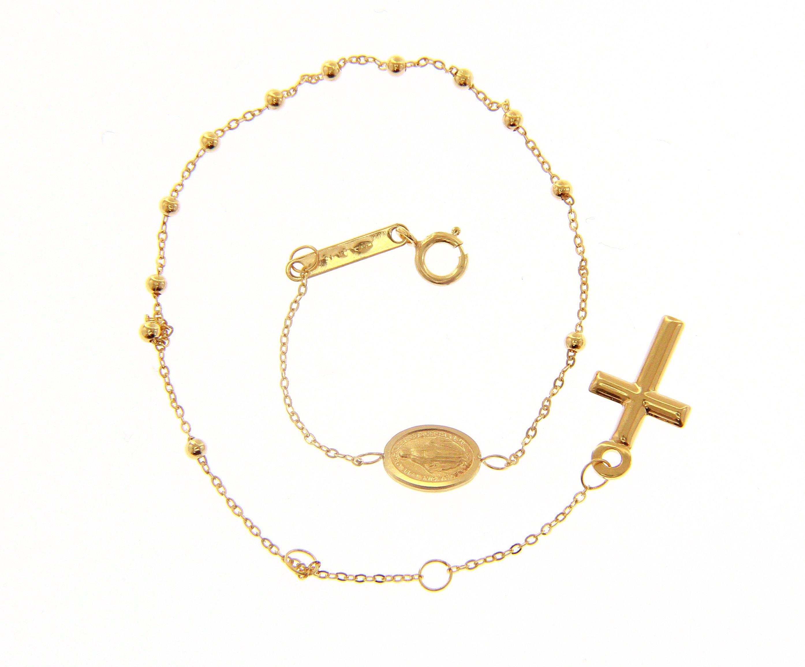 Bracciale rosario in oro giallo k9 (code S200742)